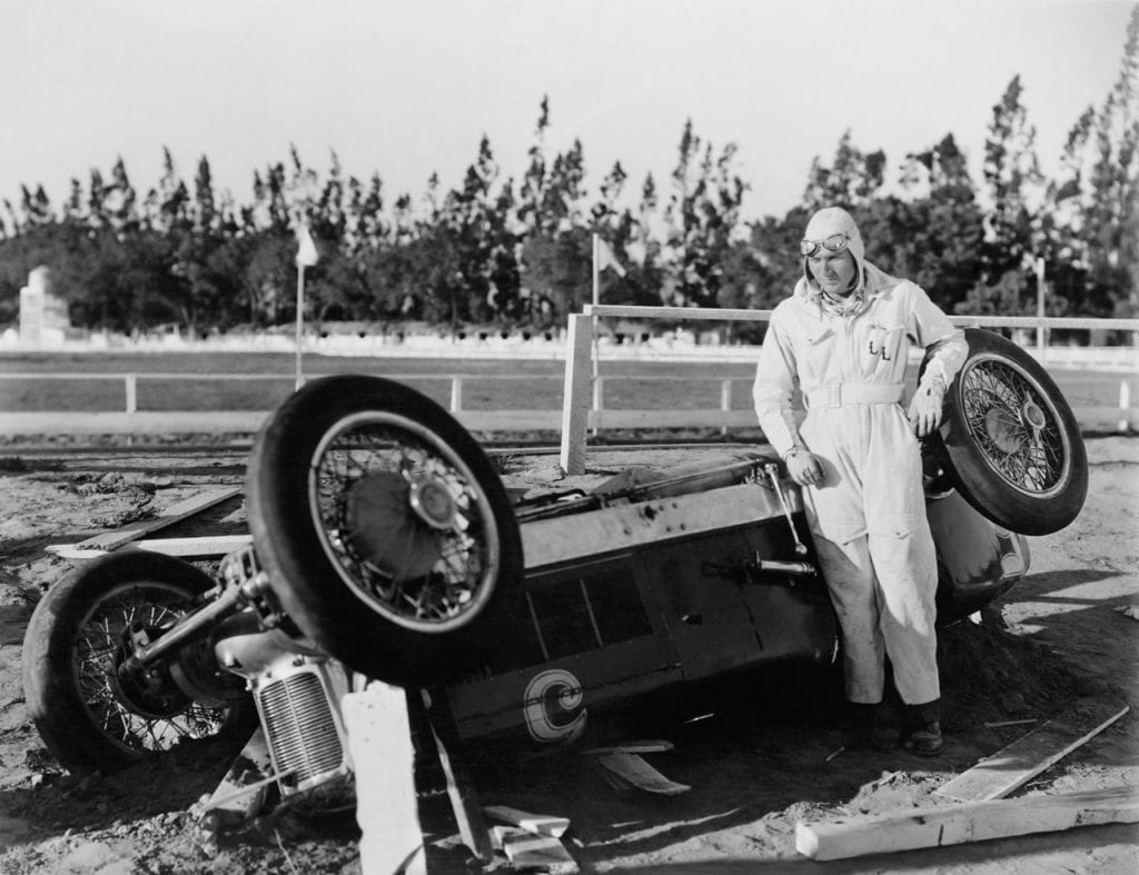 Accident de voiture ancienne