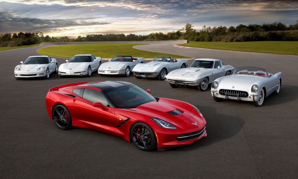 Voitures de sport américaines Chevrolet Corvette C1 C2 C3 C4 C5 C6 C7