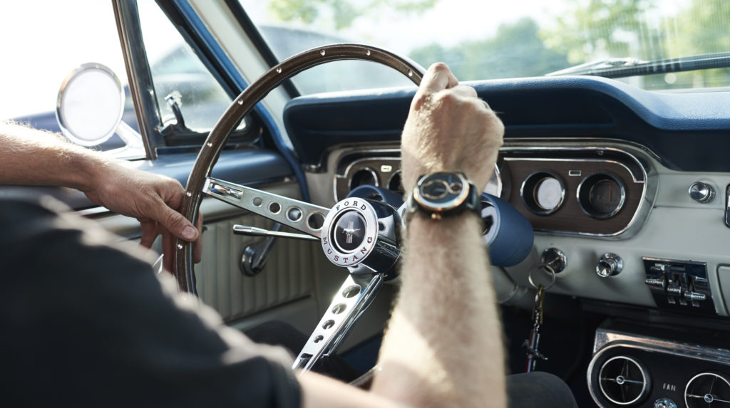 Conduire une Mustang de collection