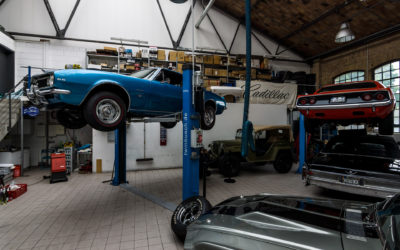 Garage de voitures anciennes