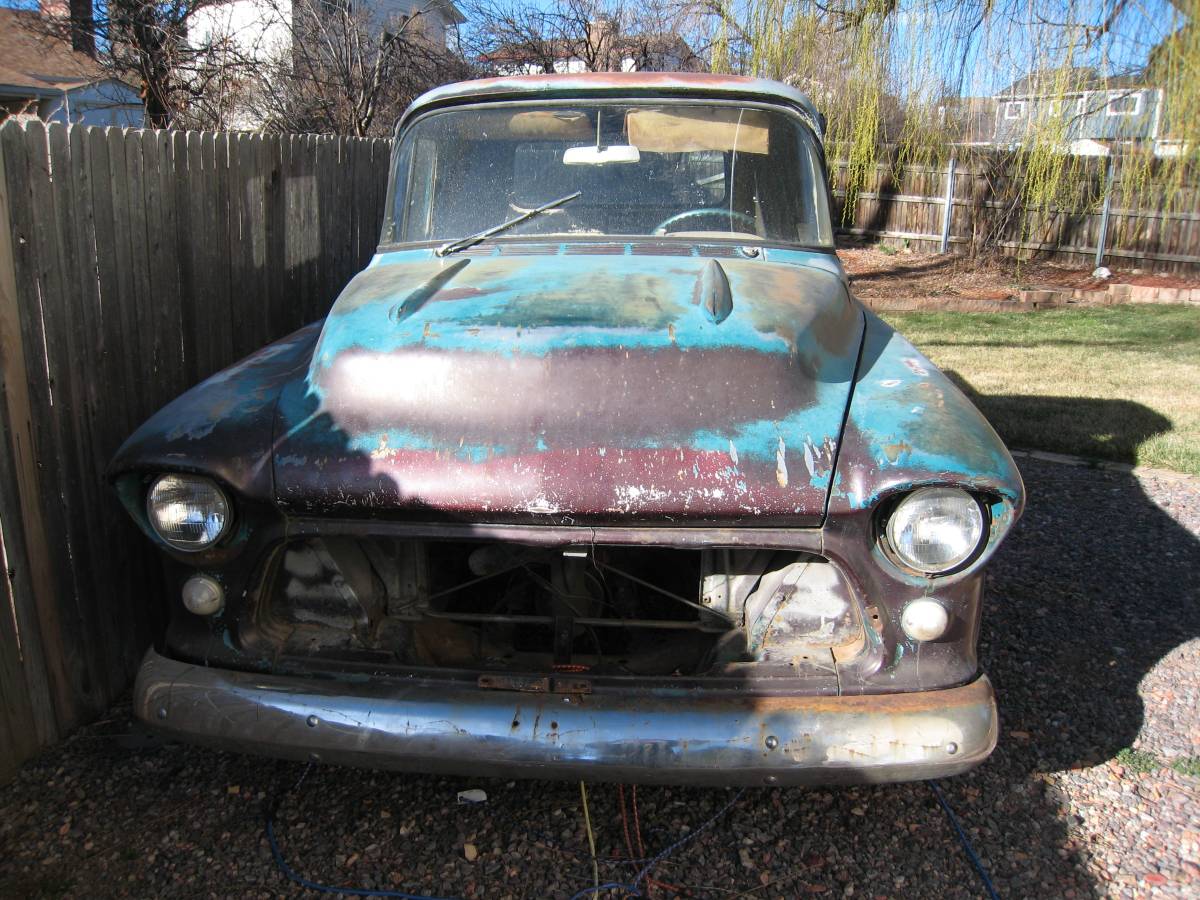 Chevrolet-Short-bed-stepside-pickup-1957-brown-1