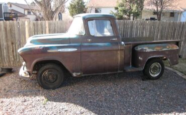 Chevrolet-Short-bed-stepside-pickup-1957-brown