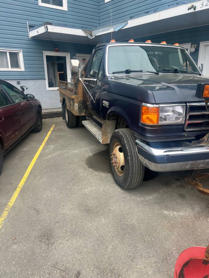 Ford-350-diesel-1991-blue-1