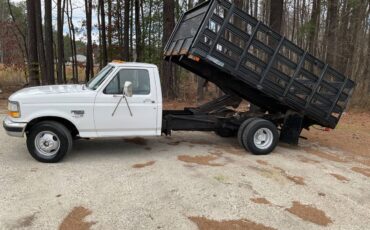 Ford-F-350-dump-truck-5-speed-diesel-1995-white-16