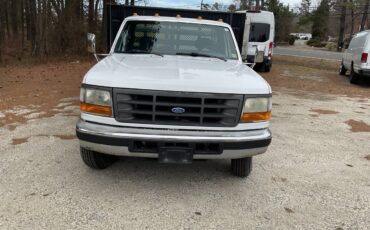 Ford-F-350-dump-truck-5-speed-diesel-1995-white-3