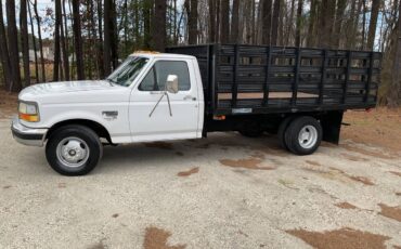 Ford-F-350-dump-truck-5-speed-diesel-1995-white