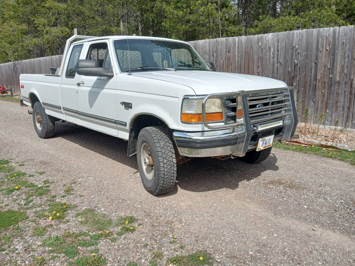 Ford-F250-xlt-4x4-diesel-1993-white-1