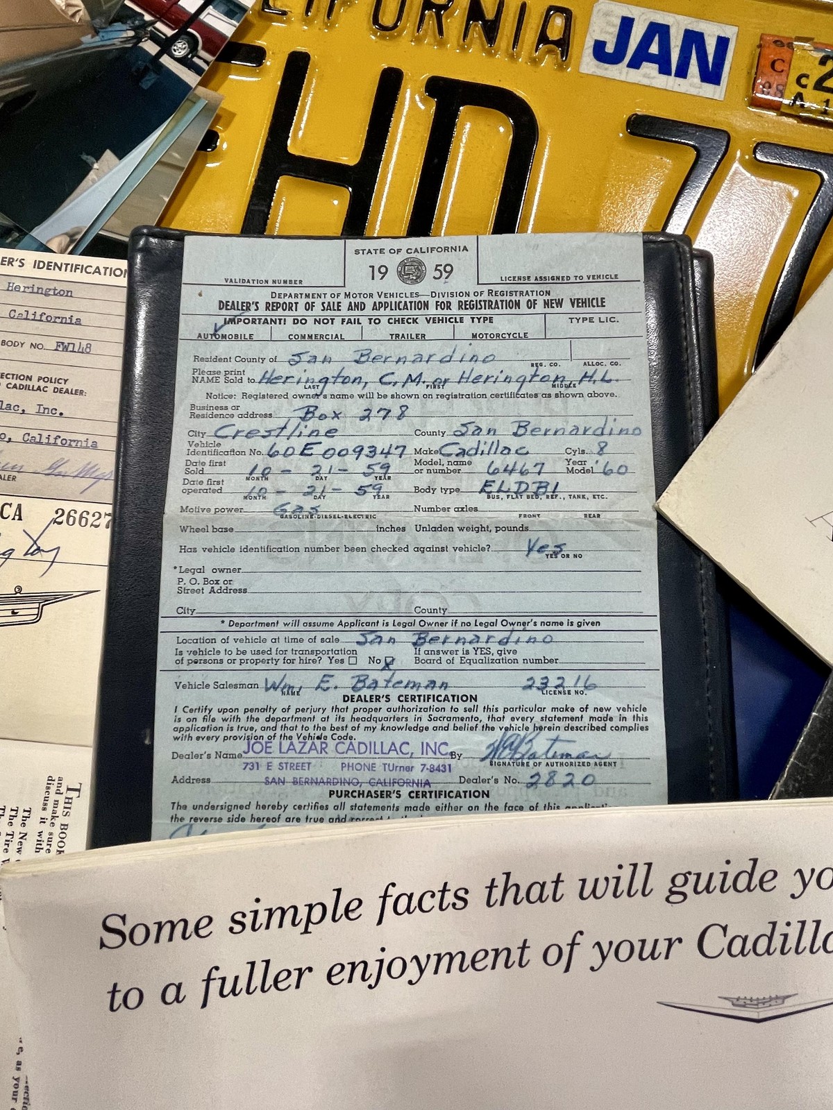 Cadillac-Eldorado-Biarritz-Convert-1960-ORIGINAL-OWNERSHIP-RECORD-5