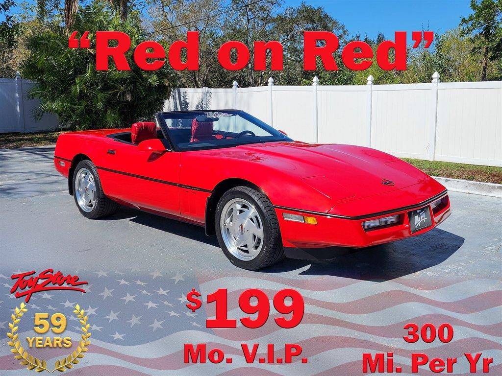 Chevrolet Corvette  1989 red