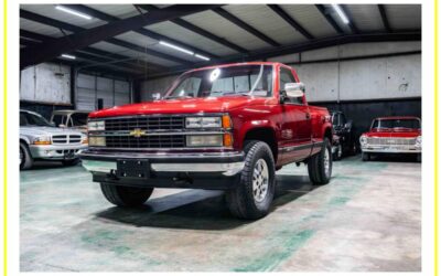 Chevrolet K1500 step side 4x4  1990 red