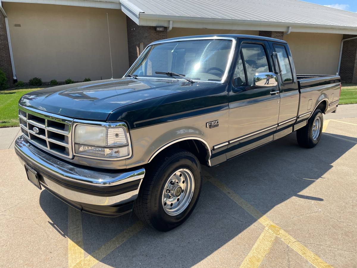Ford-F-150-xlt-extended-cab-1995-green