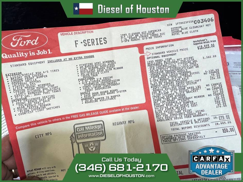 Ford-F-250-xlt-1owner-70k-5spd-diesel-1995-5
