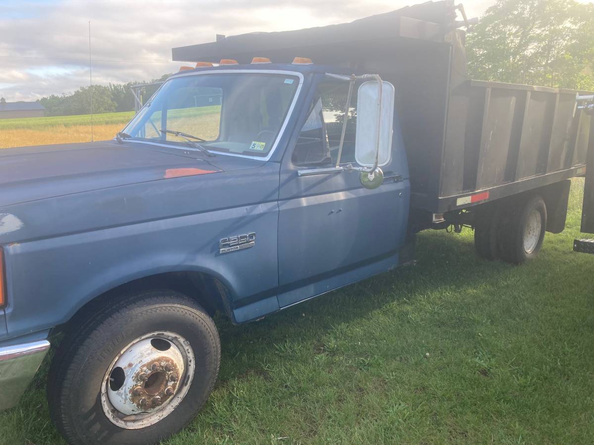 Ford-F-350-dump-truck-1989-blue-5