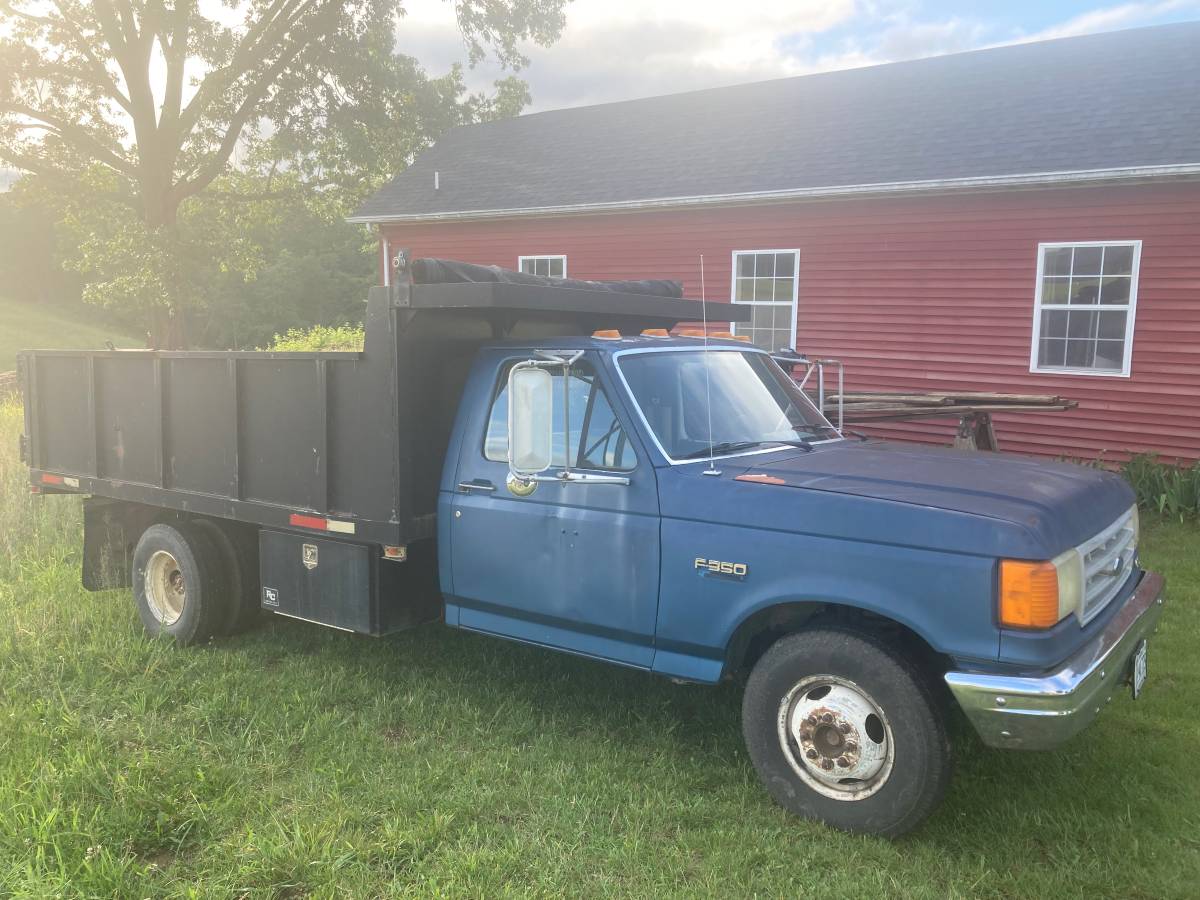 Ford F-350 dump truck  1989 blue