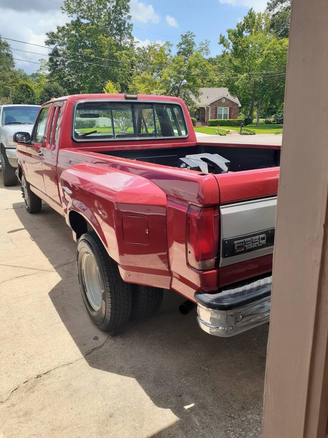 Ford-F350-xlt-super-duty-1990-red-2