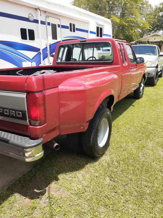 Ford-F350-xlt-super-duty-1990-red-3