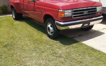 Ford-F350-xlt-super-duty-1990-red
