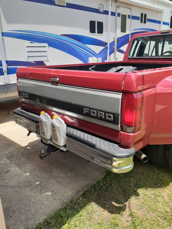 Ford-F350-xlt-super-duty-1990-red-5