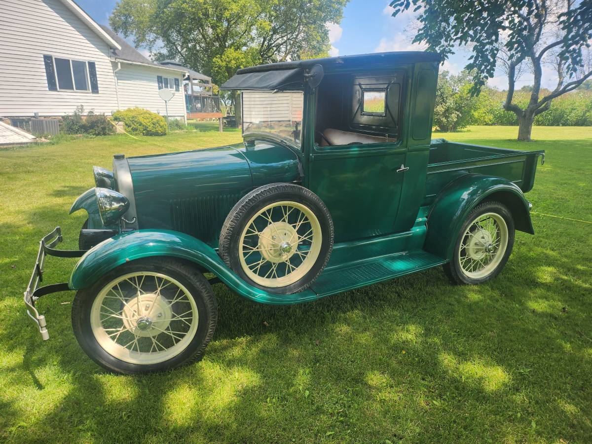Ford - model a - pickup  1929 green