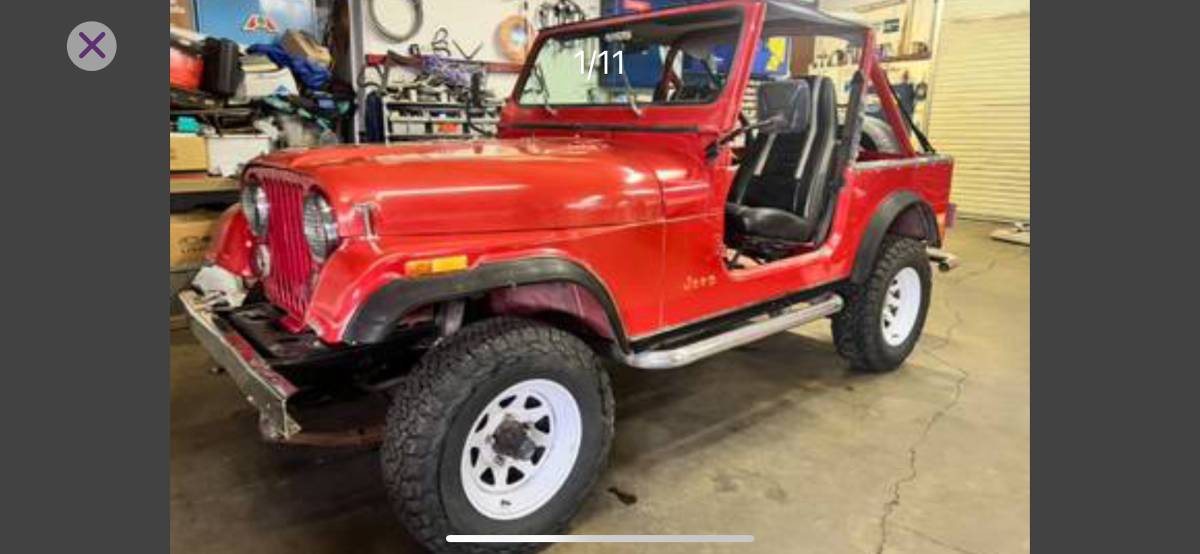 Jeep Cj7  1986 red
