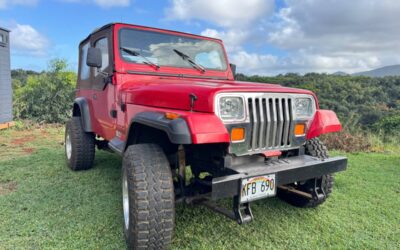 Jeep Wrangler yj  1989 red