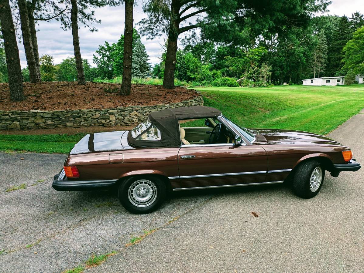 Mercedes-benz Benz 380sl  1985 brown