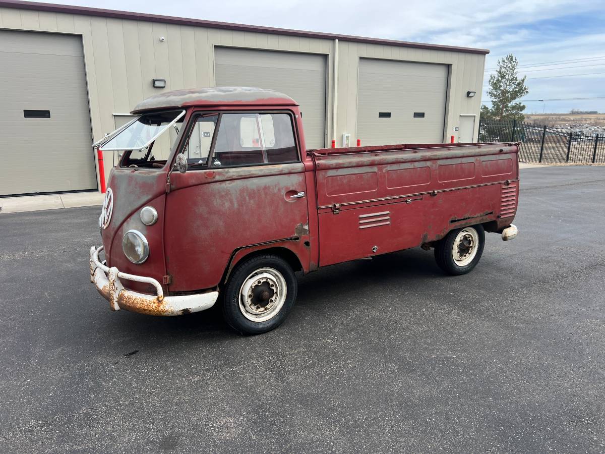 Volkswagen Single cab bus  1962 red