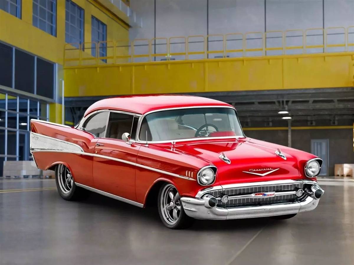 Chevrolet-Bel-air-1957-red