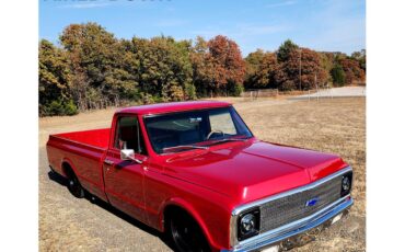 Chevrolet-C10-1971-Red-Black