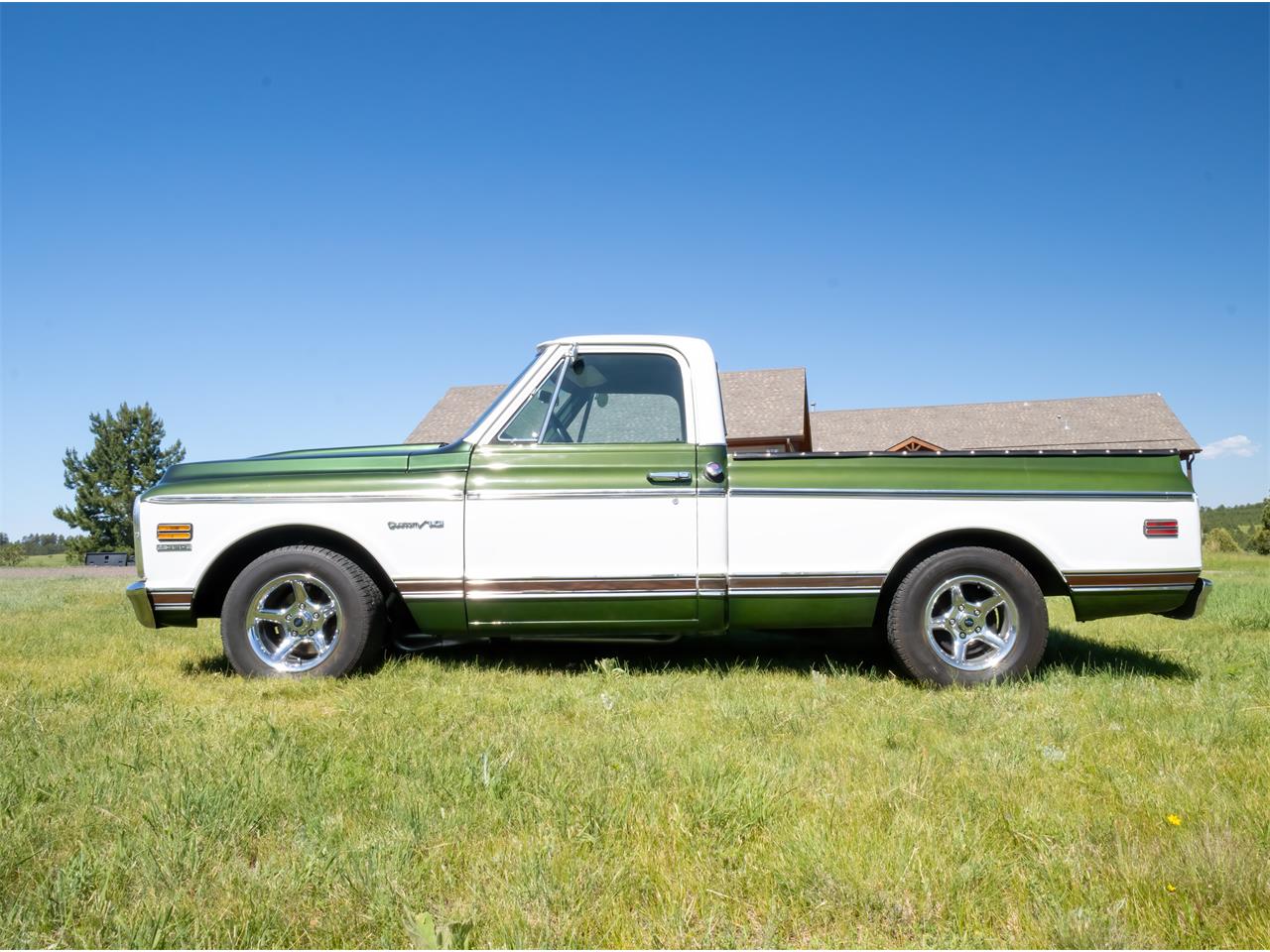 Chevrolet-C10-1972-Green-amp-White-Green-10
