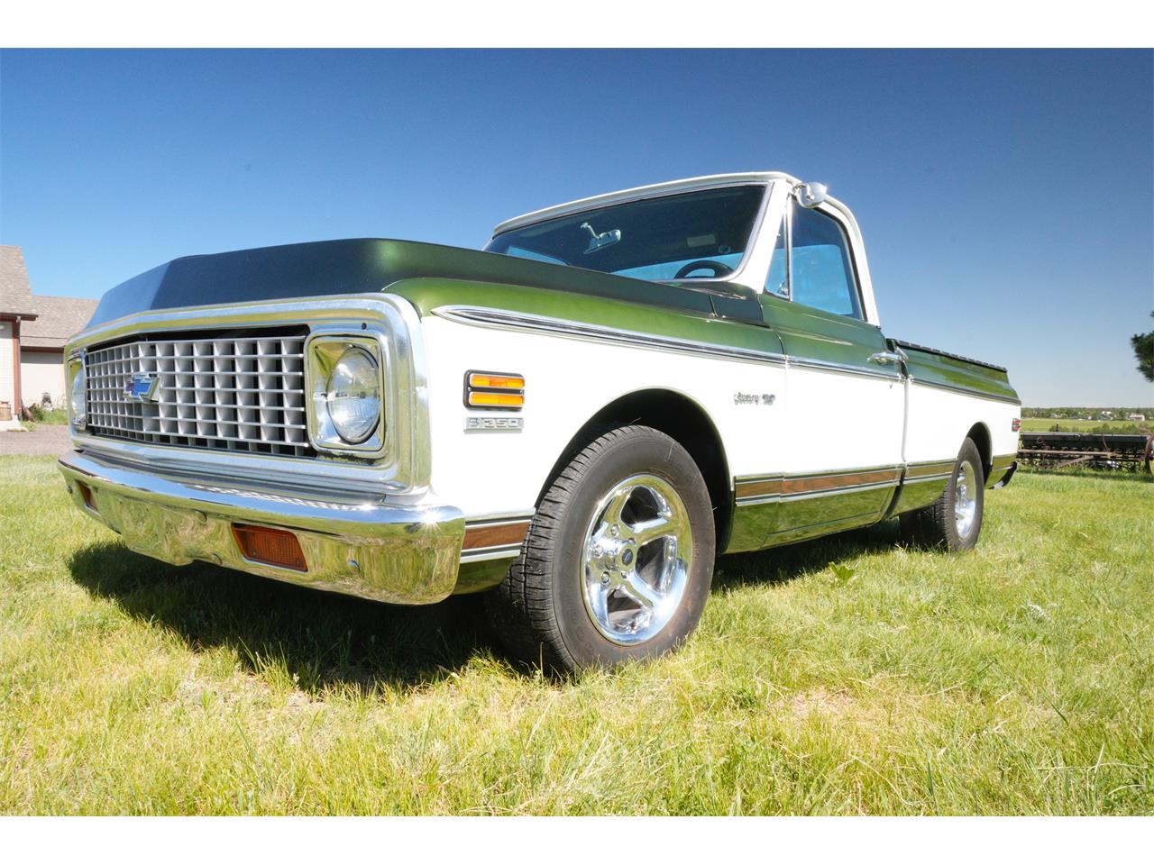 Chevrolet-C10-1972-Green-amp-White-Green-26