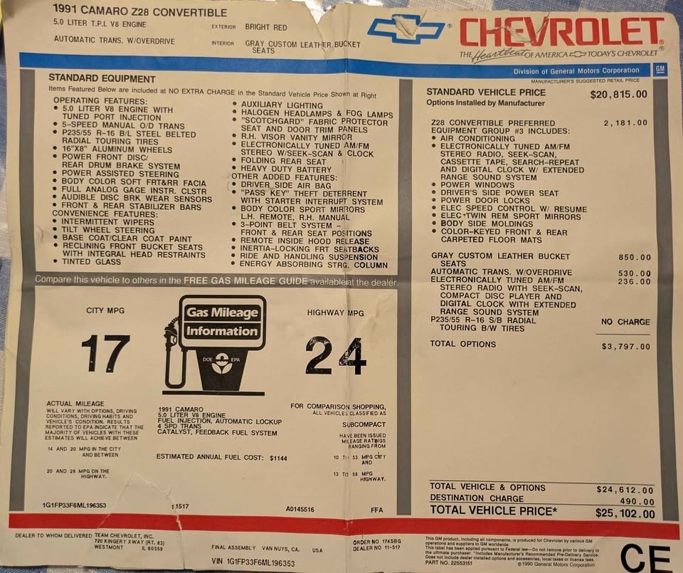 Chevrolet-Camaro-1991-Convertible-32