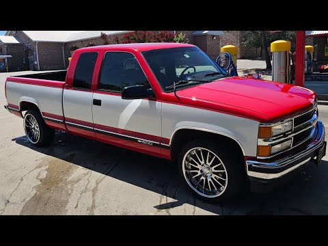 Chevrolet-Ck-1500-1995-Red-white-two-tone-Red-1