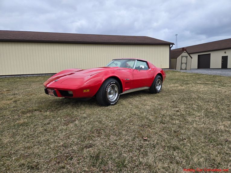 Chevrolet-Corvette-1975-red-tan-14