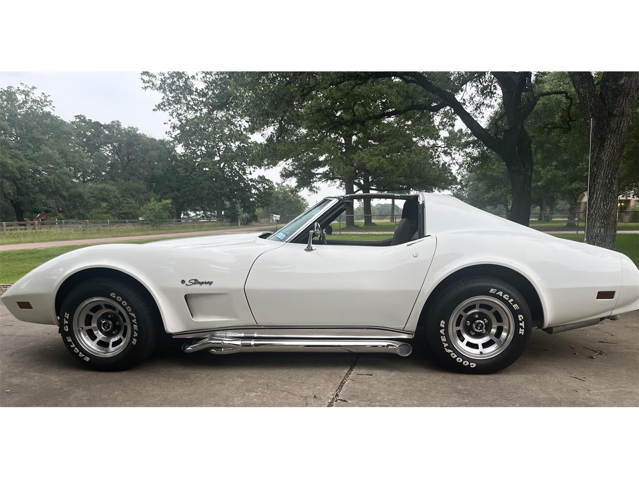 Chevrolet-Corvette-1976-White-Brown-5