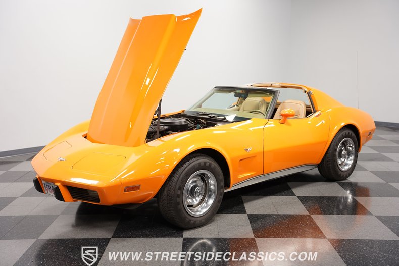 Chevrolet-Corvette-1977-Orange-Metallic-Buckskin-Tan-10