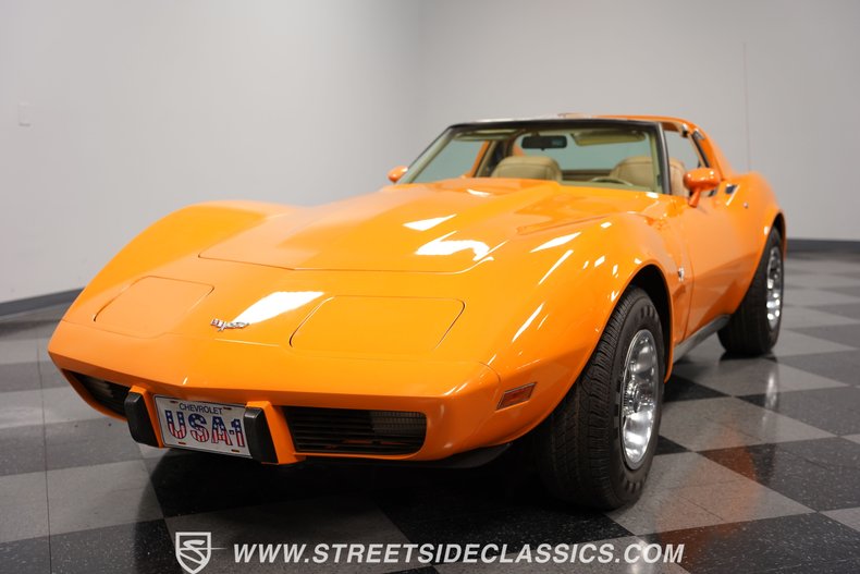 Chevrolet-Corvette-1977-Orange-Metallic-Buckskin-Tan-28