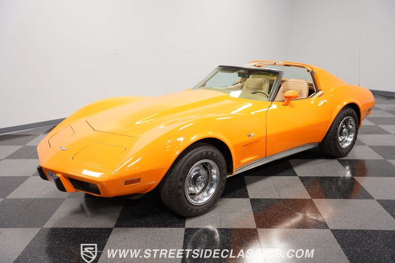 Chevrolet-Corvette-1977-Orange-Metallic-Buckskin-Tan-29