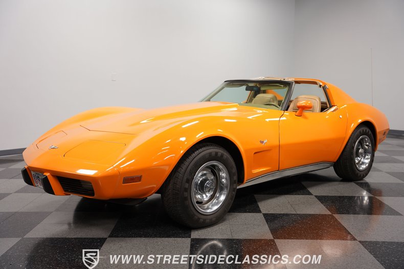 Chevrolet-Corvette-1977-Orange-Metallic-Buckskin-Tan-3