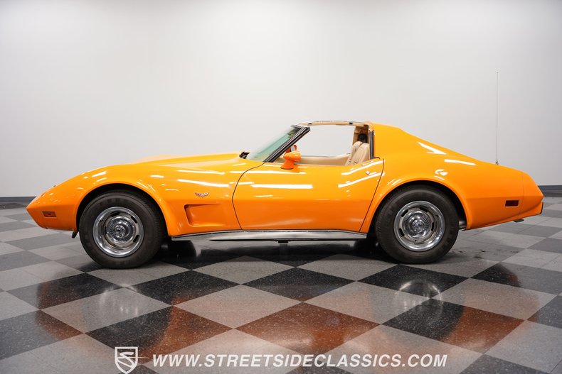 Chevrolet-Corvette-1977-Orange-Metallic-Buckskin-Tan