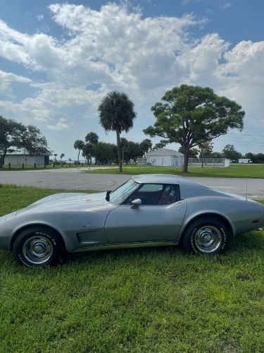 Chevrolet-Corvette-1977-Silver-Gray-Red-Leather-10
