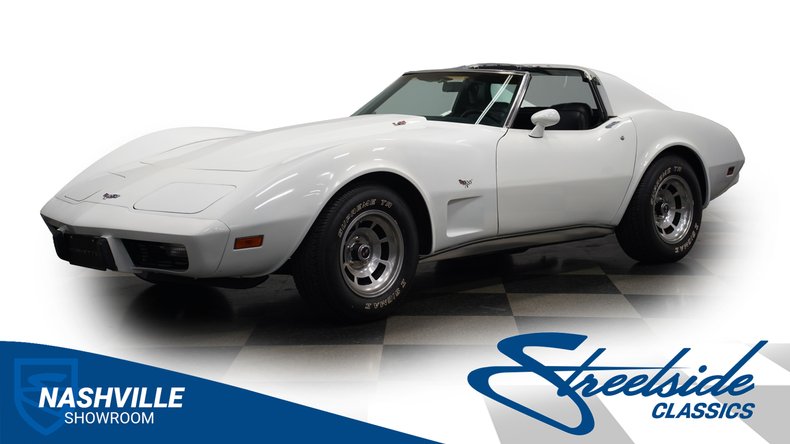 Chevrolet-Corvette-1977-White-Black-8