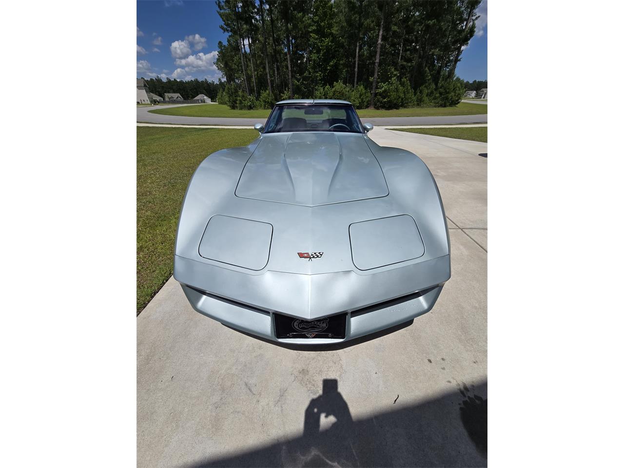 Chevrolet-Corvette-1982-Silver-Green-Grey-2