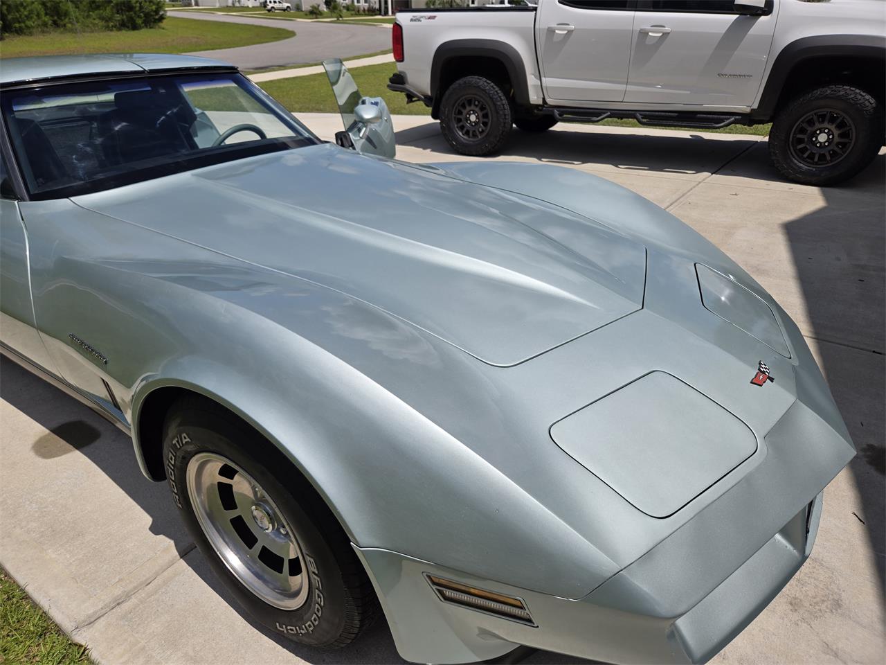 Chevrolet-Corvette-1982-Silver-Green-Grey-3