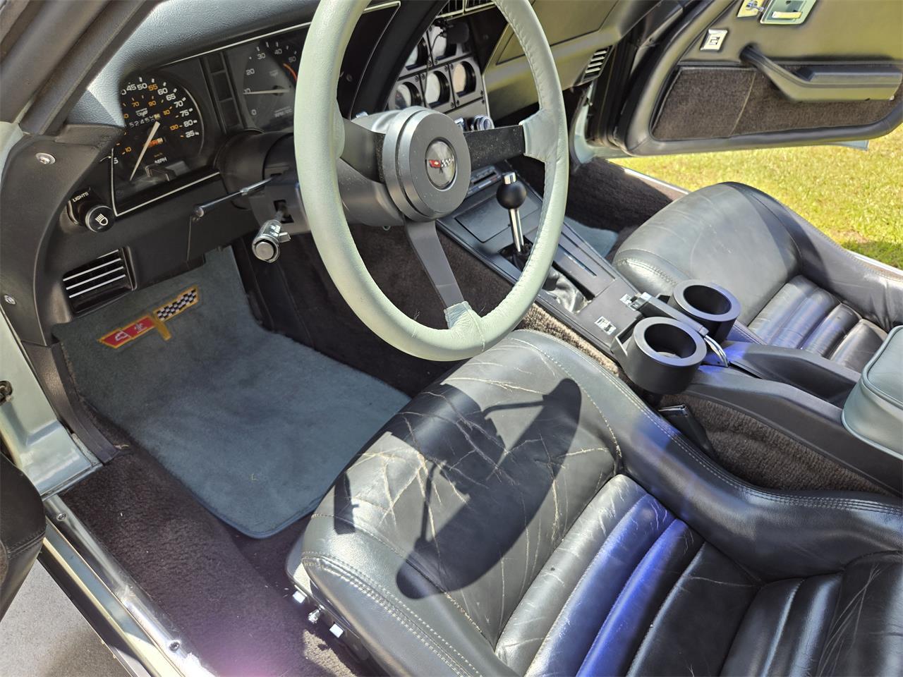 Chevrolet-Corvette-1982-Silver-Green-Grey-7