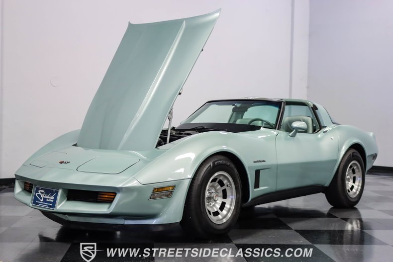 Chevrolet-Corvette-1982-Silver-Green-Silver-Green-43