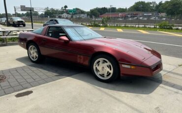 Chevrolet-Corvette-1988-Dark-Red-Metallic-Gray-Leather-1
