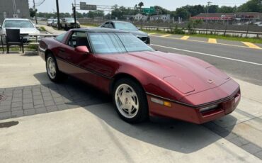 Chevrolet-Corvette-1988-Dark-Red-Metallic-Gray-Leather-2