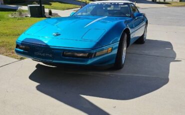 Chevrolet-Corvette-1992-BlueWhite-top-White