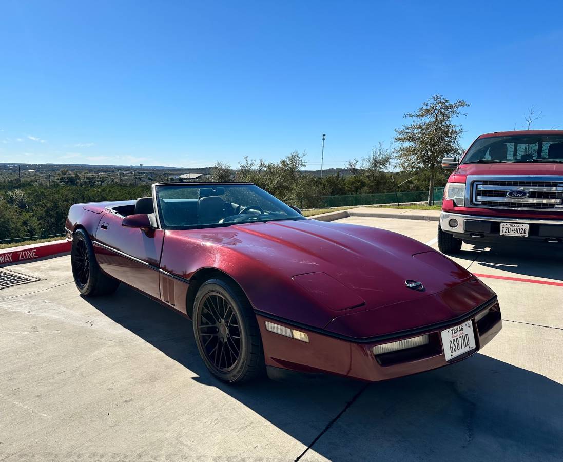 Chevrolet-Corvette-convertible-1990-red